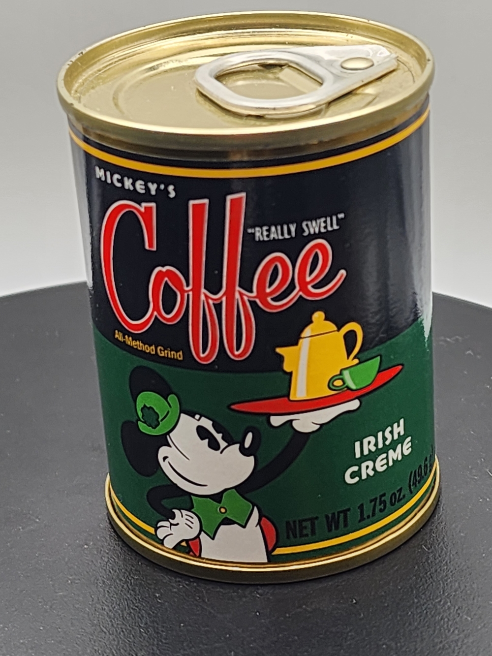 Vintage Disney Mickey's Really Swell Coffee Tin Irish Creme 1.75oz Sealed New